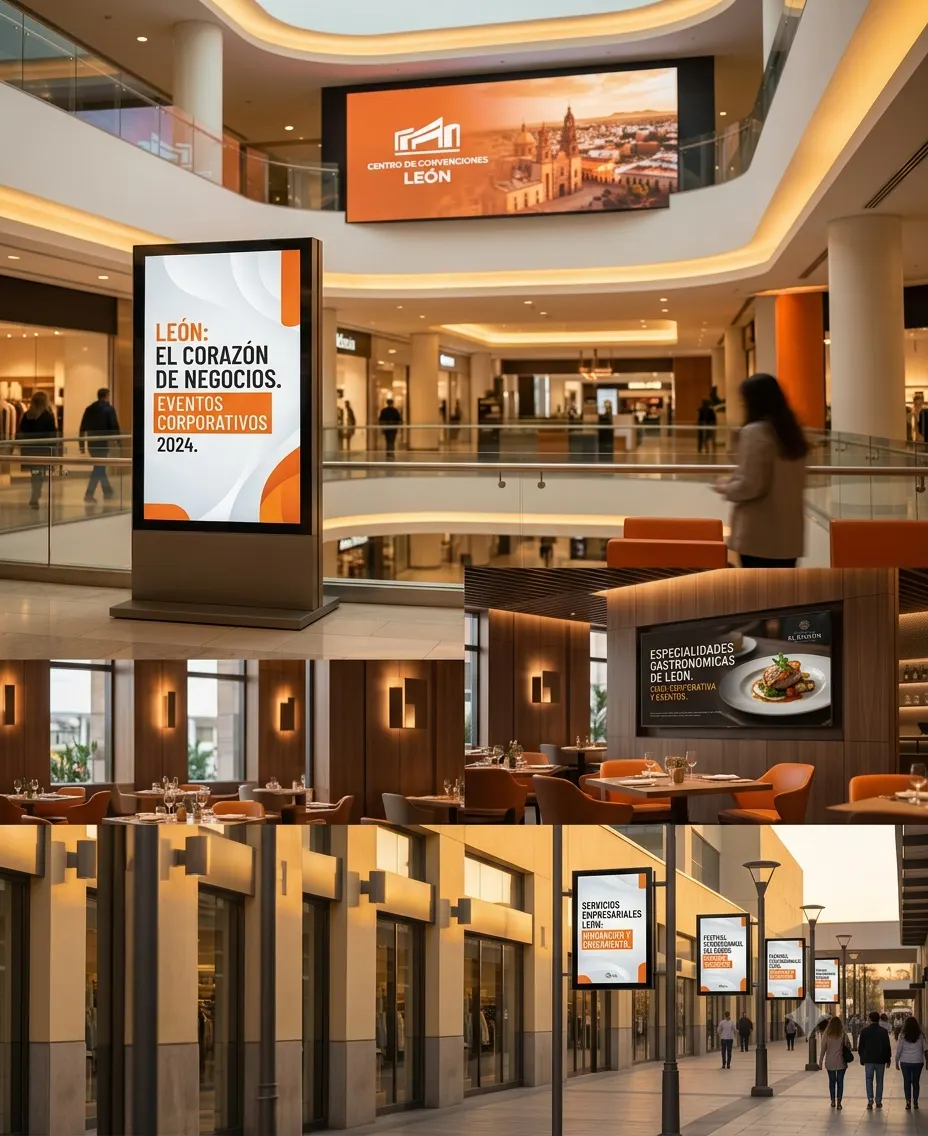 Strategic digital screen coverage in León